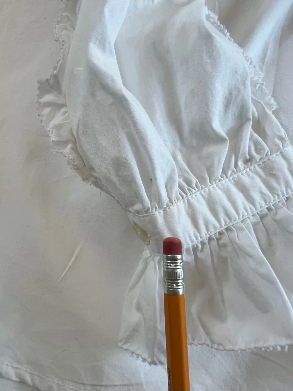 J. Crew White Ruffle-Trim Button Front Shirt - Picture 7 of 12